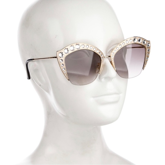 Gucci Embellished Cat Eye Sunglasses w/Case - Picture 3 of 4
